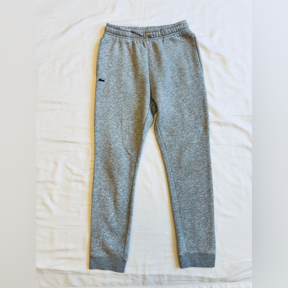 Lacoste Kids Heather Gray Jogger Sweatpants